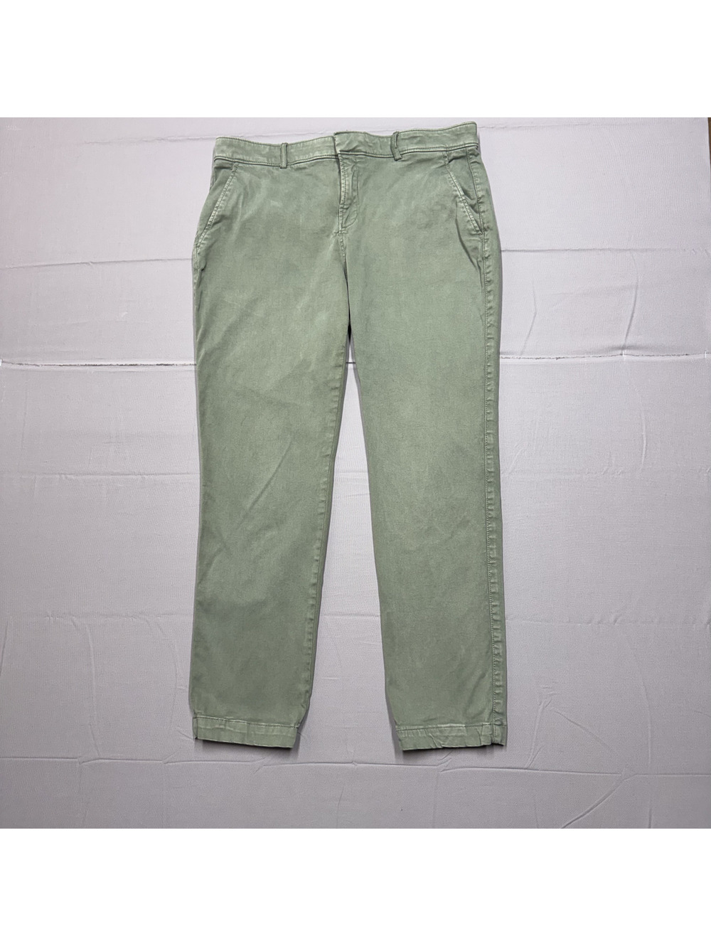 Banana Republic Womens Sloan Cotton Blend Solid Size 6 Sage Green Pants